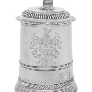 Appraisal: A Queen Anne Britannia Silver Covered Tankard Matthew E Lofthouse