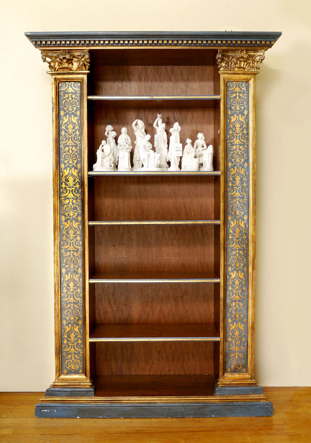 Appraisal: STRONG ARCHITECTURAL DETAIL BOOKCASE From Salamanca Spain Corinthian column front