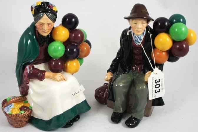 Appraisal: Royal Doulton Figures The Balloon Man HN and The Old