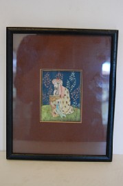 Appraisal: FRAMED PERSIAN MINIATURE POSSIBLY ON IVORY