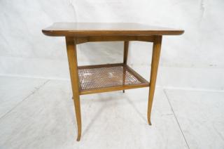 Appraisal: Robsjohn Gibbings Side Table Woven Caned Lower s Robsjohn Gibbings