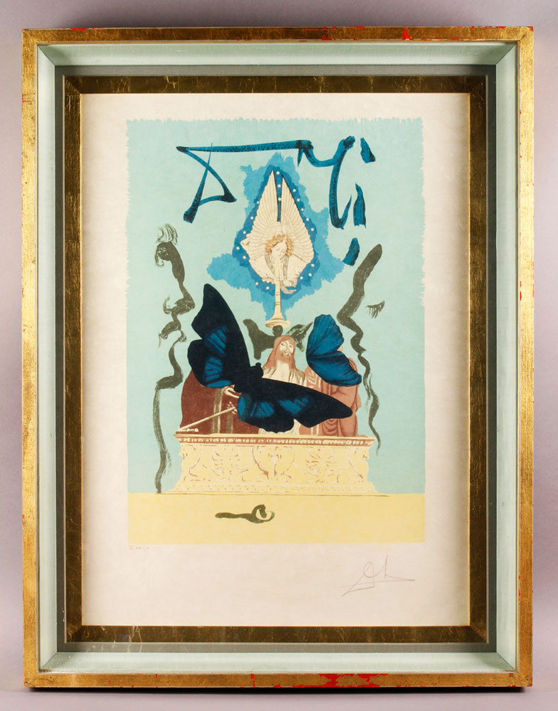 Appraisal: - Dali Angel and Man Lithograph Salvador Dali Spanish -