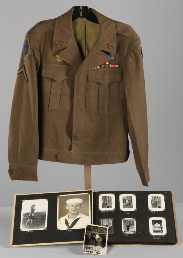 Appraisal: Grouping includes identified Ike jacket belonging to Russell Heckman of