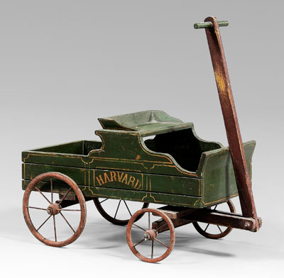 Appraisal: Child's Harvard wagon wagon shaped as buggy bed with seat