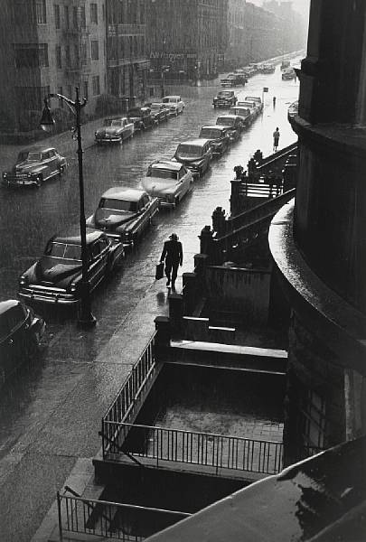 Appraisal: n a Ruth Orkin American - Man in Rain from