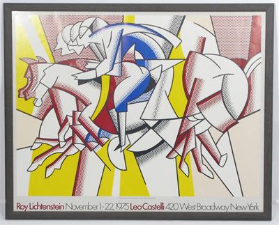 Appraisal: The Red Horseman' a Roy Lichtenstein poster for Leo Castelli