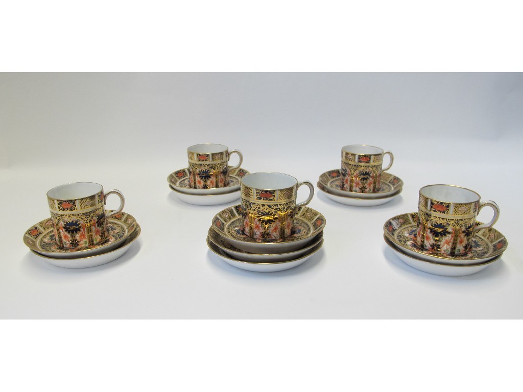 Appraisal: Five Royal Crown Derby Imari pattern coffee cans and eleven