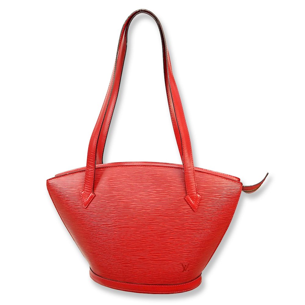 Appraisal: Louis Vuitton Red Epi St-Jacques Shopping PM Tote Louis Vuitton