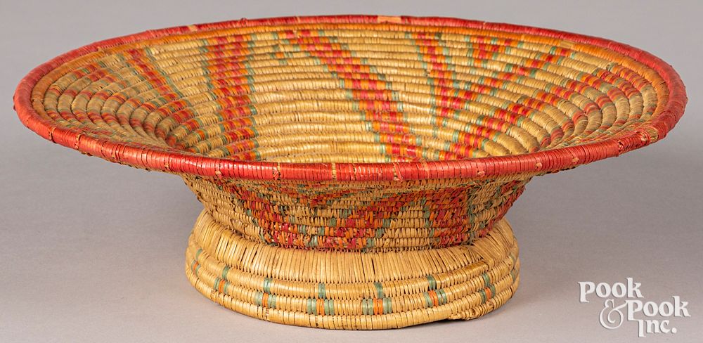 Appraisal: Southwestern Native American Indian footed basket Southwestern Native American Indian