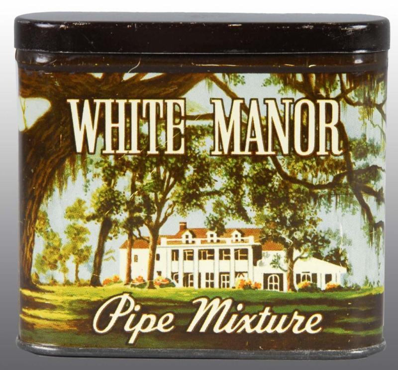 Appraisal: White Manor Pipe Tobacco Tin Condition Excellent Size x -