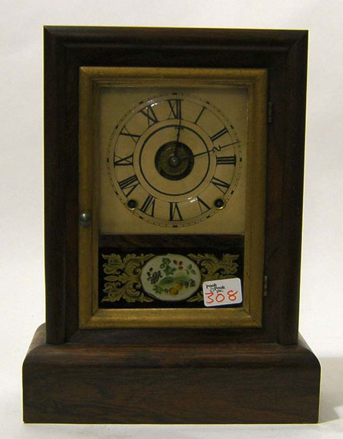 Appraisal: Seth Thomas rosewood veneer mantle clock th c h