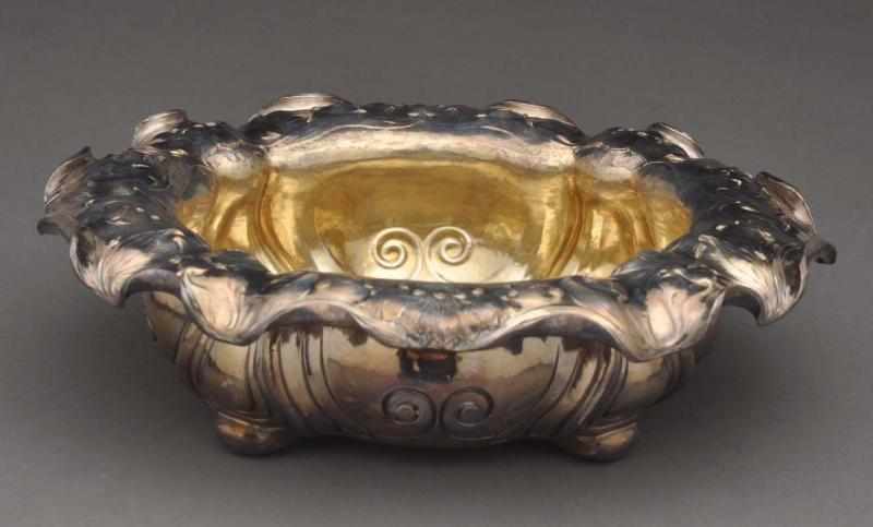 Appraisal: A Gorham Silver Martel Oval Bowl With a broad wavy