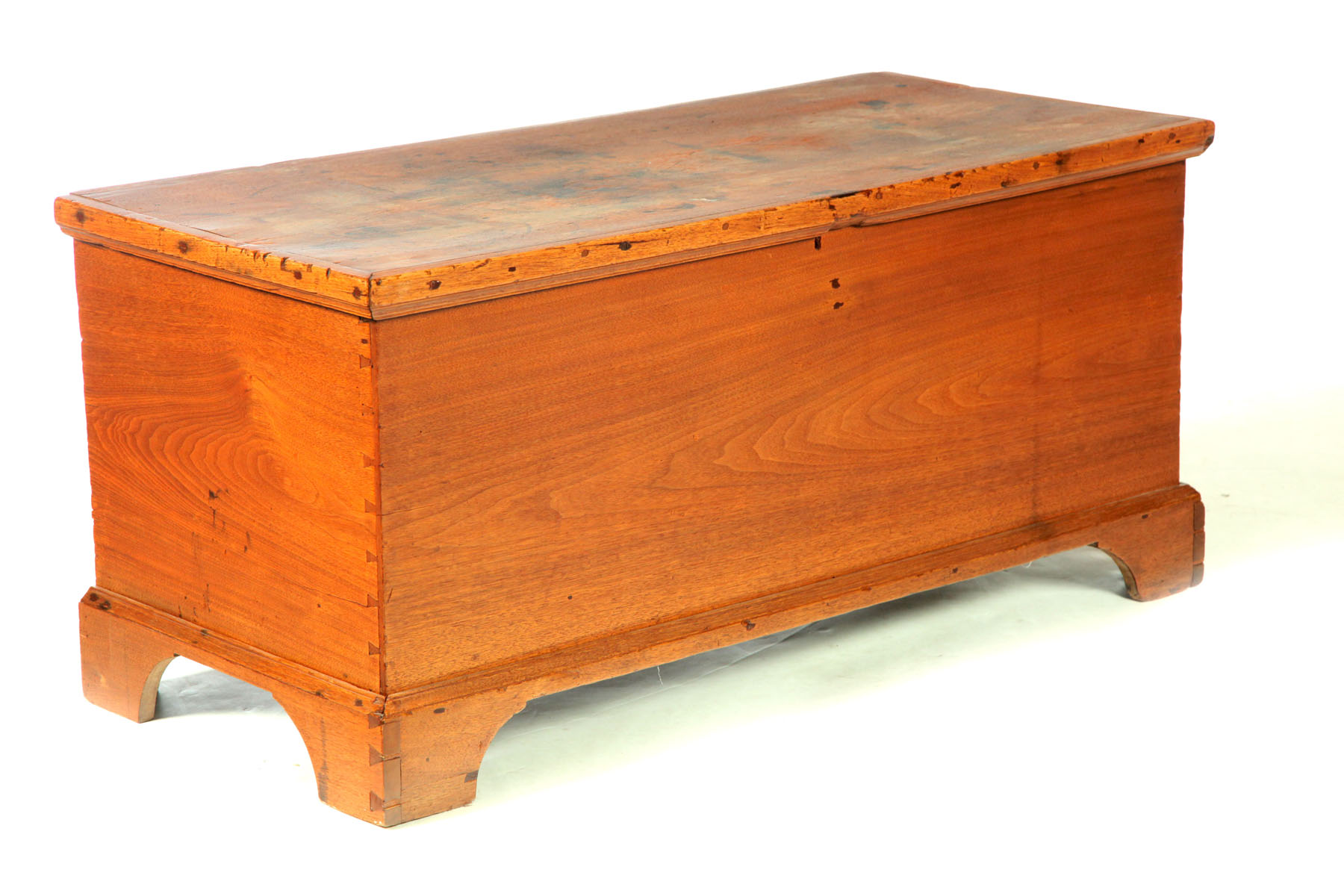 Appraisal: BLANKET CHEST American mid th century walnut pine secondary Dovetailed