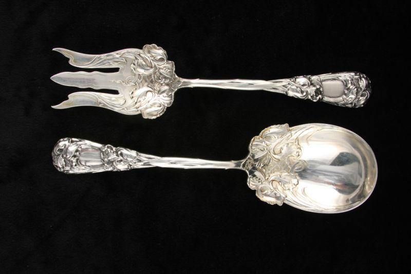 Appraisal: Durgin New Art Sterling Silver Serving Set a highly desirable