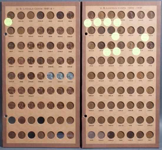 Appraisal: Collection of United States Lincoln type cents - comprising a