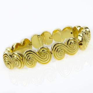 Appraisal: Vintage Tiffany Co Karat Yellow Gold Spiro Swirl Link Bracelet