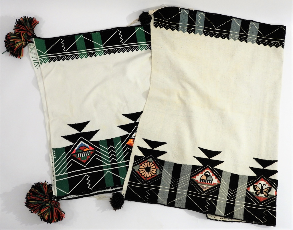 Appraisal: TWO CONTEMPORARY NATIVE AMERICAN HOPI MANTA SHAWLS United States Second