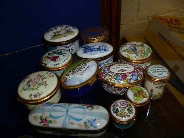 Appraisal: VARIOUS HALCYON DAYS AND OTHER ENAMEL BOXES together with a