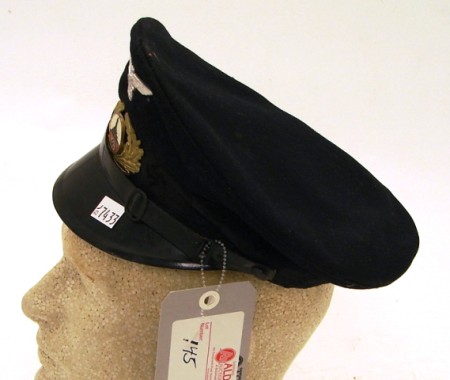 Appraisal: German WWII Veteran's Organization enlisted visor cap Complete with chin