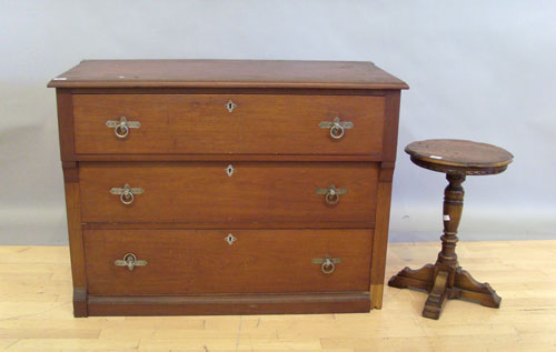 Appraisal: Victorian walnut chest of drawers th c together with a