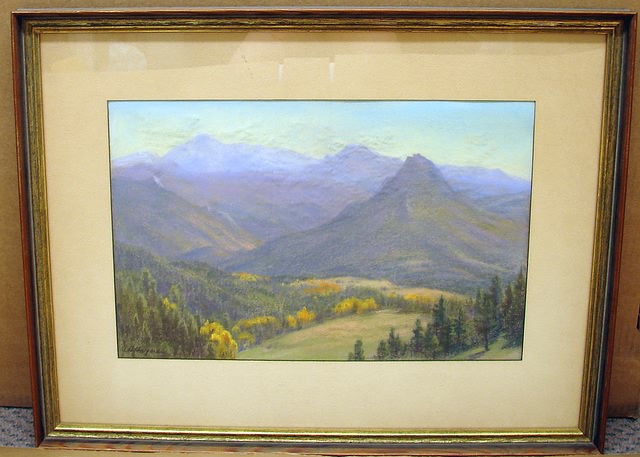 Appraisal: Pikes Peak in October mountain landscape pastel x sight SLL