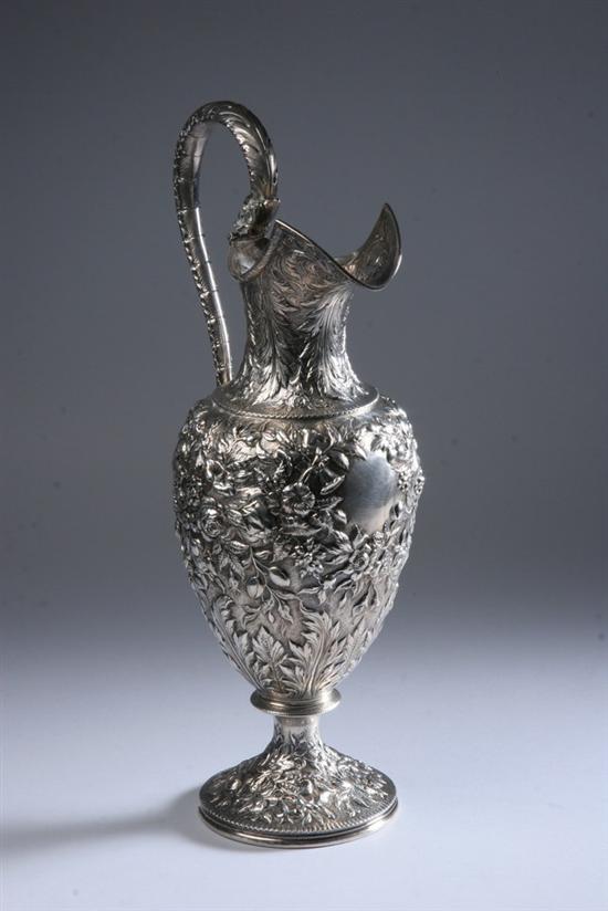 Appraisal: S KIRK SON STERLING SILVER REPOUSS WATER PITCHER late th