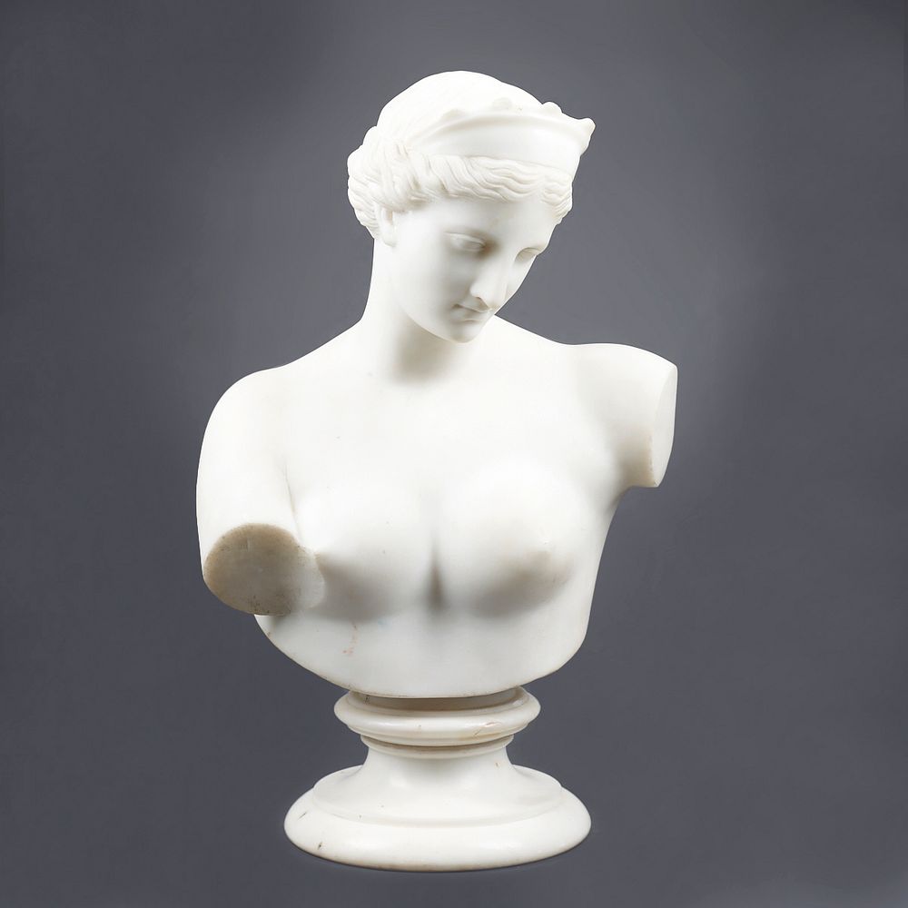 Appraisal: Early th C Female Nude Marble Bust Early th century