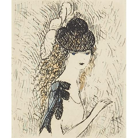 Appraisal: Marie Laurencin - LE CHAPEAUX SUR LES YEUX MARCHESSEAU VARIANT