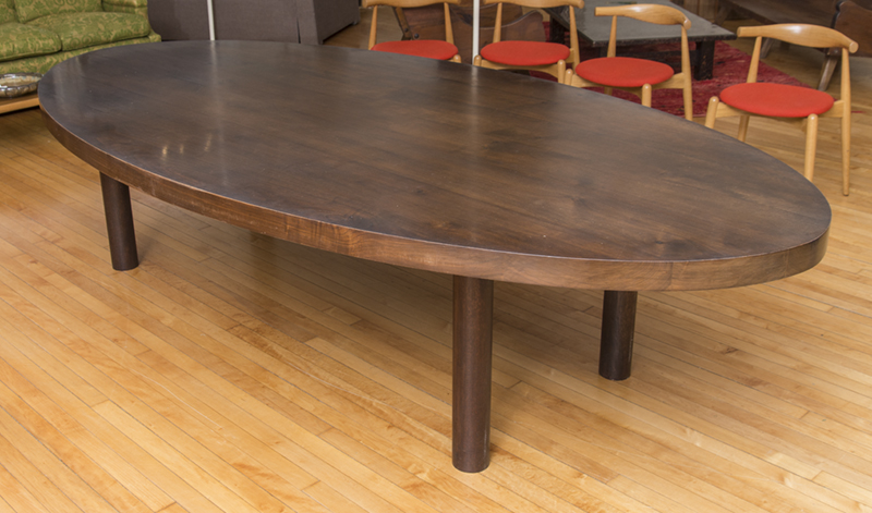 Appraisal: ALAN WANZENBERG DESIGN OAVL WALNUT CONFERENCE TABLE x ft in