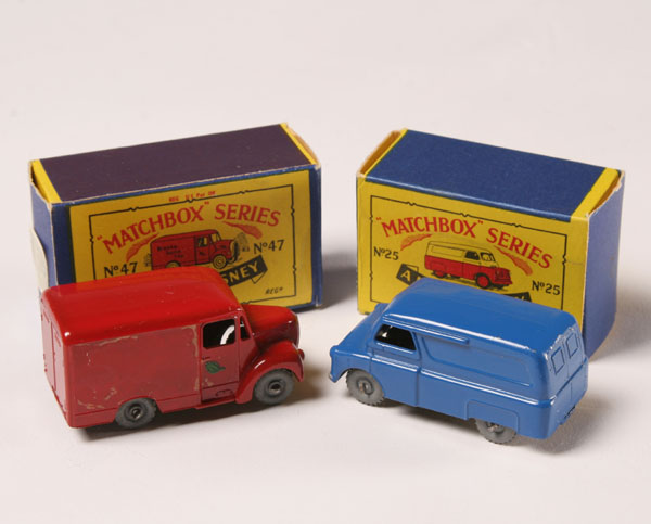 Appraisal: Boxed Matchbox vans Trojan no and Dunlop no Missing decals