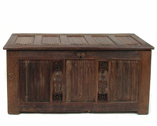 Appraisal: A Gothic Revival blanket chest height in width ft in