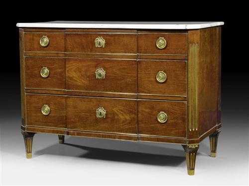 Appraisal: CHEST OF DRAWERS Louis XVI attributed to E NYSTR M