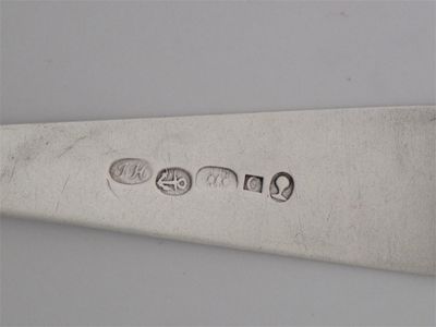 Appraisal: JOHN MERON A pointed end tablespoon script initials G and