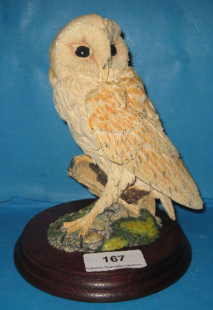 Appraisal: Border Fine Arts model of a Owl on wood base