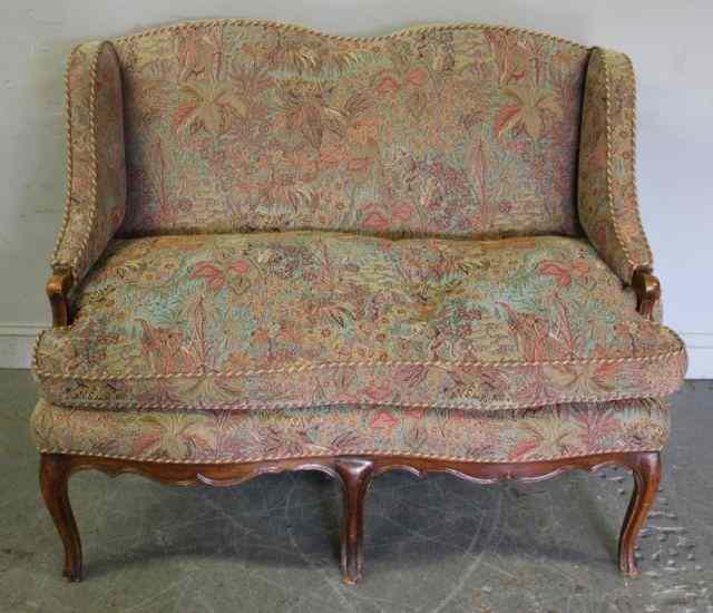 Appraisal: French Country Style Upholstered Bench From a Larchmont NY estate