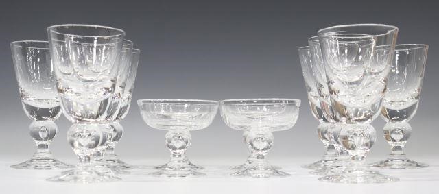 Appraisal: lot of Steuben art glass stemware in the ' '