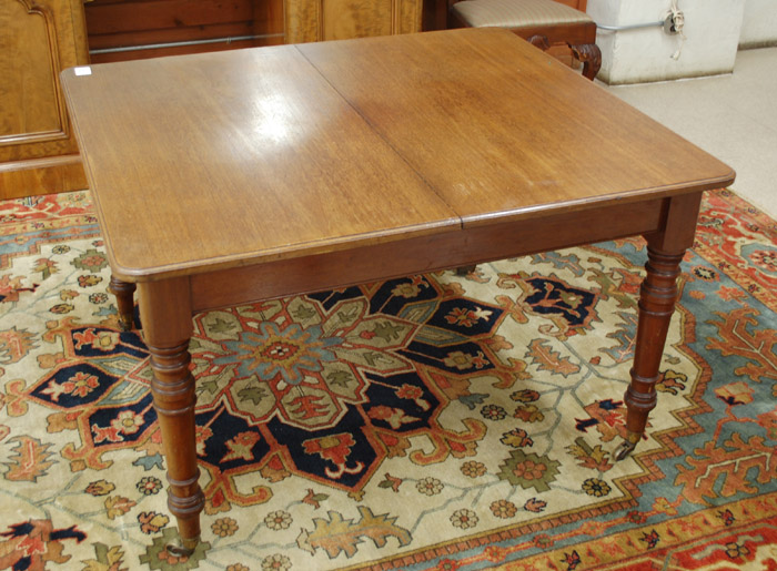 Appraisal: MAHOGANY EXTENSION DINING TABLE WITH LEAF English c of rectangular