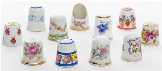 Appraisal: Sale Lot A Group of Porcelain Thimbles including German French