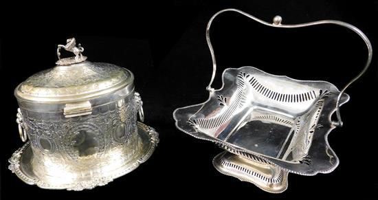 Appraisal: Two pieces of silverplate Early th C S J Levi