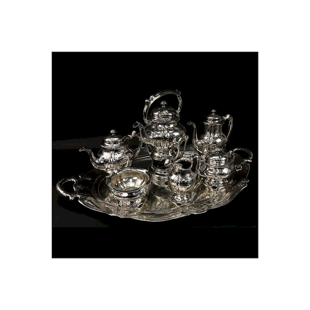 Appraisal: Gorham Martele Silver Coffee Service Important Gorham Martele Silver Tea