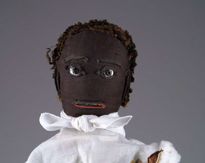 Appraisal: FOLK ART BLACK RAG DOLL A noteworthy black folk art