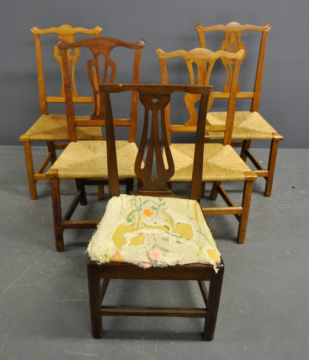 Appraisal: - Virginia Chippendale cherry side chair th c h x