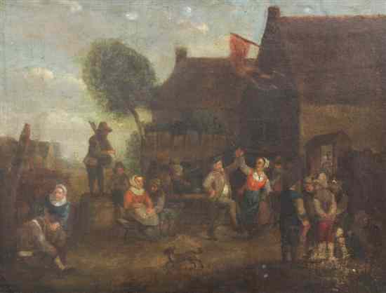 Appraisal: After David Teniers - pair of oils on canvas 'Country