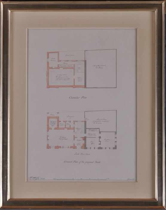 Appraisal: AMERICAN SCHOOL GROUND PLAN OF THE PROPOSED BANK Pen and