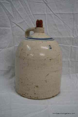 Appraisal: Antique Gallon Crock Pottery Whiskey JugFrom the estate is a