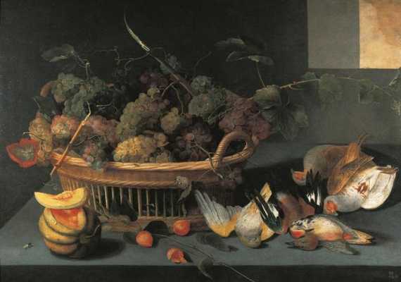 Appraisal: BINOIT PETER Cologne circa - Hanau Still life with grapes