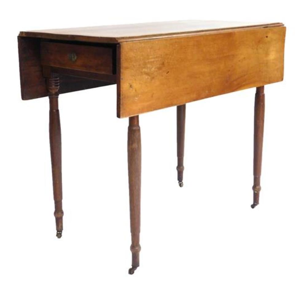 Appraisal: Pembroke drop leaf table American early th C rectangular top