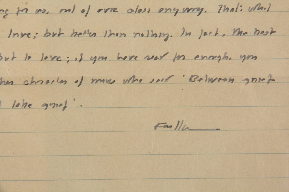 Appraisal: WILLIAM FAULKNER LETTER - Extremely scarce letter from author William