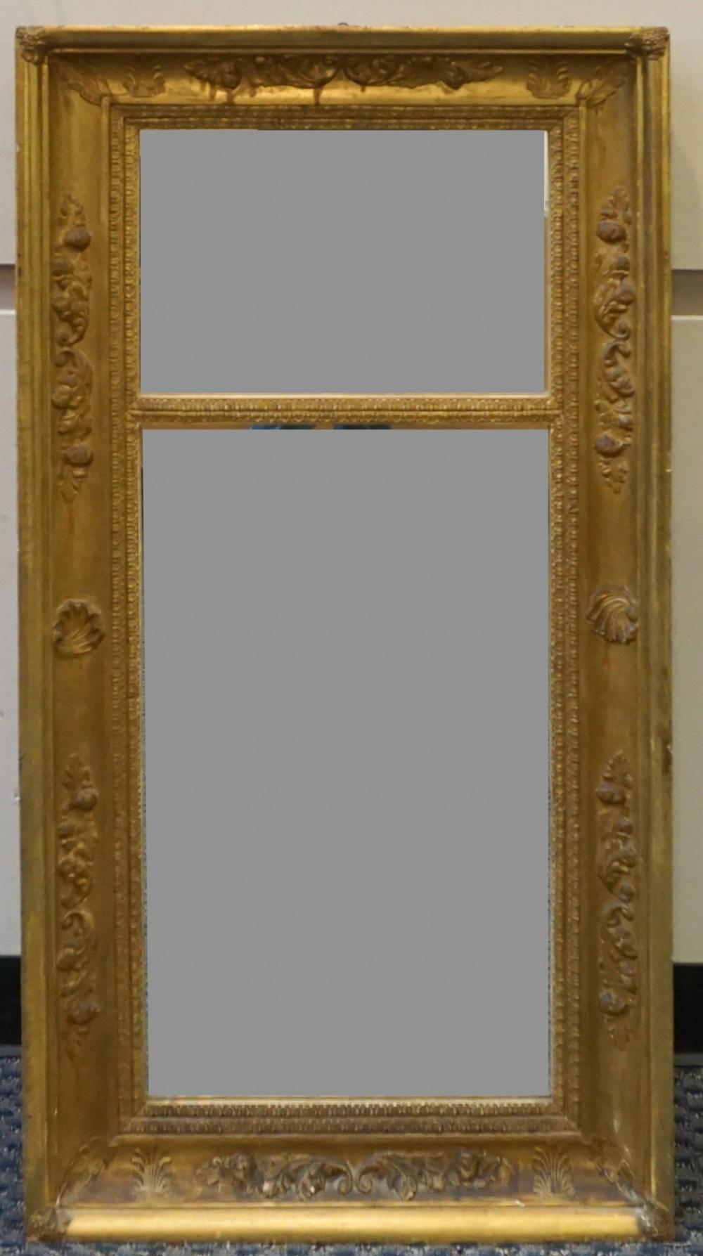 Appraisal: CLASSICAL GILT GESSO PIER MIRROR X IN X CM Classical