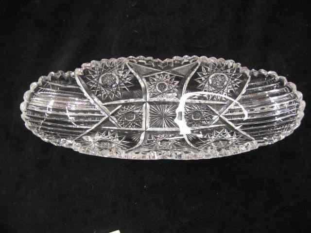 Appraisal: Cut Glass Dish Hobstar Cane brilliant period ''